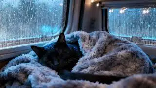 Cozy Car Rain & Soft Thunder 🌙 Healing Rain Sounds for Deep Sleep and Full Relaxation