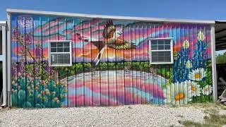 Scissor Tail Sunset &mdash; Mural Time Lapse