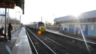 Not Seen Before Cross Country Trains HST 43207 and 43384 Pass Fellgate Metro Station