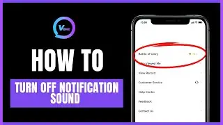 How to turn off notification sound on Vone