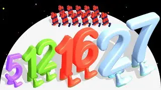Max Level Numbers! - NUMBER MERGE  (Satisfying Math Games) #numberrun3d #1234567890 #0123456789