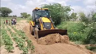 JCB 3dx eco working with Tractor 241 di  / JCB video/come to Village/  rescue tractor