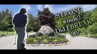 STRONG winds! Good Putting! Did I BREAK 90??