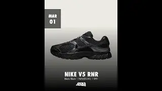 Nike V5 RNR Triple Black - March 1, 2025