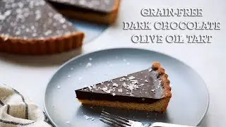 Grain-free Dark Chocolate Olive Oil Tart {Paleo, Vegan and Gluten-free}