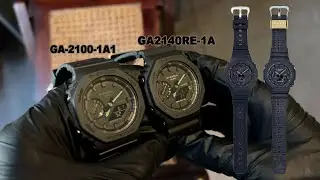 GA-2140RE-1 REMASTER BLACK vs GA-2100-1A1 40th Anniversary