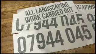 Signwriting a Transit van