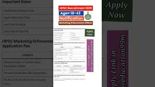 ✅HPSC Marketing Enforcement Officer Recruitment2025#hpsc#hpscjobs#yt#all#hpsc2025#hpscbharti#viral