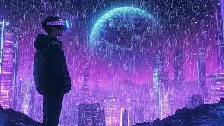 Cyberpunk Neon City | Gentle Rain, Peaceful Zen Tunes & Deep Low Frequency Waves for Relaxation