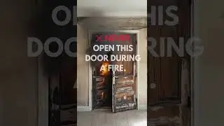 NEVER Open This Door During a Fire 🚨 #firesafety #facts #shorts #shortvideo #animation