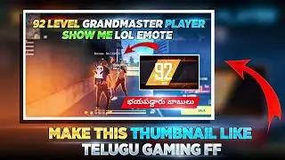 MAKE THIS THUMBNAIL LIKE TELUGU GAMING FF ON ANDROID || PERFECT GLOW || ASHWAK GFX