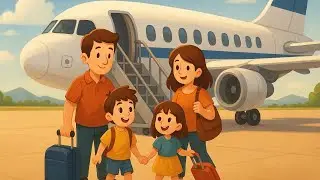 Histoire pour Enfant – Prendre l’Avion ✈️ – Dessin Animé en Anglais