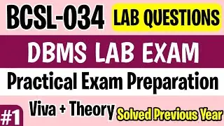P1- BCSL 034 Practical Exam Preparation | DBMS Lab Important Questions | Bcsl 34 Solved Question