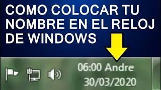 ★ COMO COLOCAR TU NOMBRE AL COSTADO DEL RELOJ EN WINDOWS - 2019