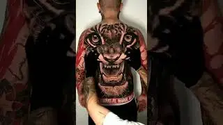 tiger tattoo back work vedio art What a perfect tattoo works! So amazing!