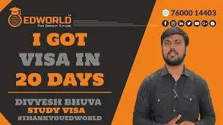 Divyesh Bhuva | Visa in 20 Days | Germany | Study Visa | Edworld Education | #thankyouedworld |