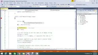 null reference in c#