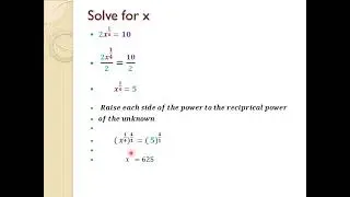 2 5 EXPONENTS simplifying exponential equations where unknow is a base