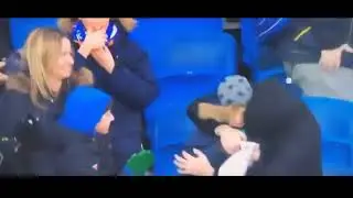 Eden Hazard gives his jersey to a young Brighton fan after scoring 2 goals