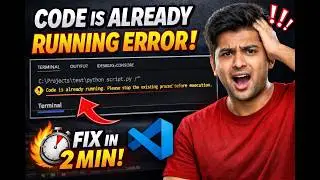 Fix “Code is Already Running” Error in VS Code (100% Working)