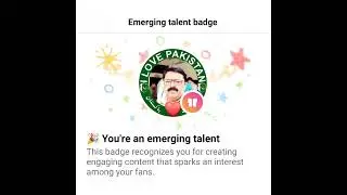 Emerging talent badge by Facebook