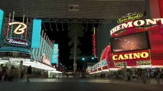 Free 4K Stock Footage: Fremont Street Downtown Las Vegas Time Lapse by bottledVideo.com