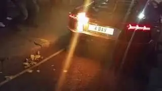 LAMBORGHINI AVENTADOR CATCHES FIRE