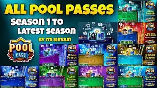 FIRST SEASON TO LATEST SEASON OF POOL PASS IN 8 BALL POOL || ITS SHIVAM !!! 🎱