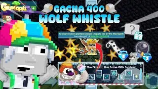 HUNTING SNOW LEOPARD TAIL!! GACHA 400 WOLF WHISTLE | WINTERFEST GROWTOPIA