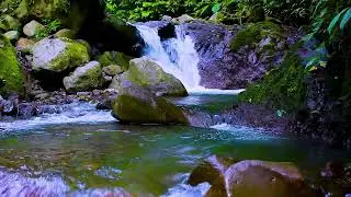 Gentle mountain stream sounds shaping peaceful water ambience for better sleep