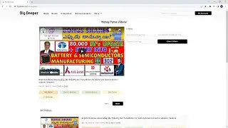 Money Purse Videos Filtering Tool | Project Dig Deeper