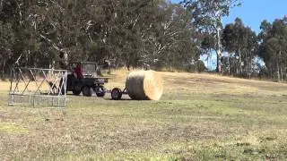 Round Bale Cart with Remote Winch.