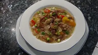 Gyrossuppe &ndash; vegan, auch als leckere Partysuppe