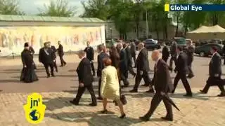 Joe Biden in Ukraine: US vice president visits Kiev monastery as Russia threatens to invade