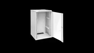 Szafa wisząca rack 18U 600x600 szara szklane drzwi TOTEN