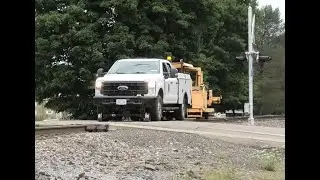Watching a Track Car Come Off the Rails -Signal Maintainer - Highrail WNYP Pickup Truck