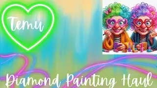 TEMU - Little Grandma - Partial Diamond Painting Unboxing / Diamond Art Craft [Unboxing] 75