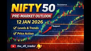 NIFTY 50 Pre-Market Outlook | 12 Jan 2026 📊 #nifty50 #dailymarketanalysis #trading #thed5trader