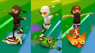 Subway Surfers - NINJA vs YANG vs FLAME Outfit - Unlock, Gameplay and Review (High Score Characters)