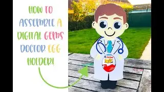 Cricut, Silhouette and Scan n cut crafts. Piecing together a Digital Gems Doctor egg holder design.