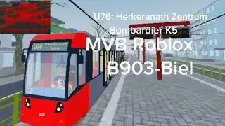 U76: from N., Tram Depot to H.-Zentrum | Bombardier K5000 | MVB Mugestal transit 