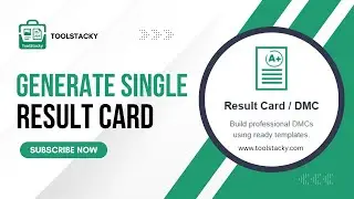 Single Result Card Generator | Create Student Result Card Online Free | ToolStacky