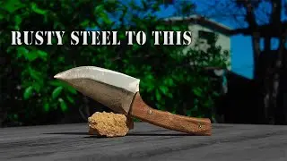 From a rusty piece of steel to a stunning handmade knife