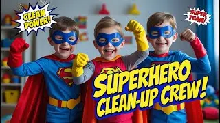 Superhero Clean-Up Crew! 🚀 Fun Kids Song About Cleaning & Teamwork | Sing & Dance Along!