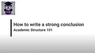 How to write a strong conclusion
