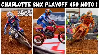 Jett Lawrence vs Chase Sexton vs Eli Tomac at Charlotte SMX Playoff Round 1