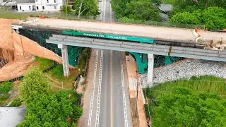 Atlanta Beltline Progress (4K Drone Footage) - Southside Trail From Glenwood to United