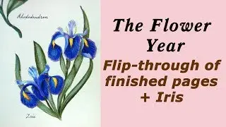 'The Flower Year' Colouring book - Finished pages Flip through / раскраска-антистресс