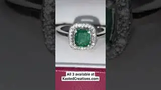 Which Exquisite Swat Pakistan Emerald Silver Ring Would You Pick? #jewelry #emeraldring #rings #925