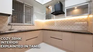 Cozy 3BHK Interiors with High Gloss Handleless Kitchen & 3Door Sliding Wardrobe at SNN Raj Greenbay